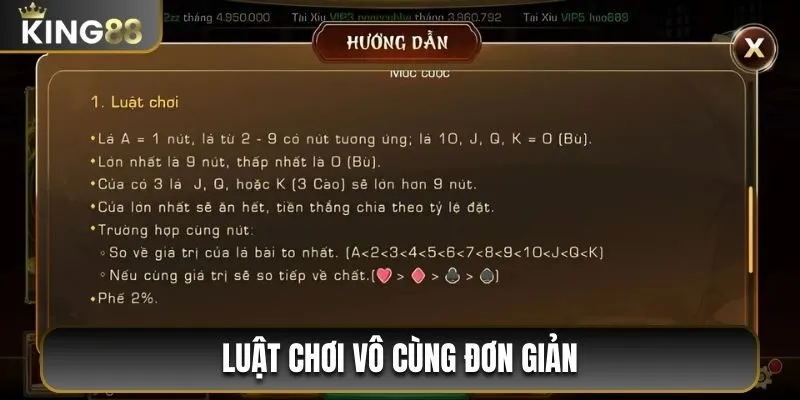 Luật chơi game bài cào rùa online tại nhà cái 