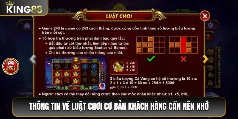 Thông tin về luật chơi cơ bản khách hàng cần nên nhớ